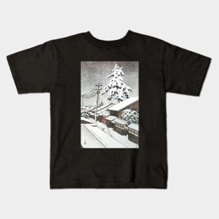 Miyazu in Tango by Kawase Hasui Kids T-Shirt